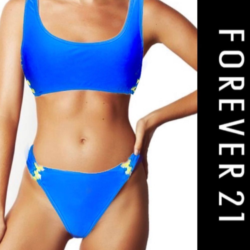 Forever 21 Lace-Up Scoop Bikini